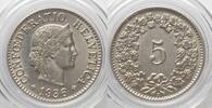 Schweiz EIDGENOSSENSCHAFT 5 Rappen 1936 Nickel FDC PRACHTSTÜCK! -