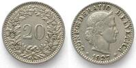Schweiz EIDGENOSSENSCHAFT 20 Rappen 1927 Nickel ERHALTUNG! -