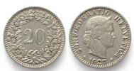 Schweiz EIDGENOSSENSCHAFT 20 Rappen 1927 Nickel ERHALTUNG! -