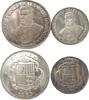 Andorra ANDORRA 50 & 25 Diners 1963 BISCHOFF BENLLOCH von URGEL Silber RAR! -