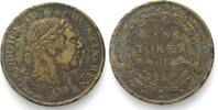 England GEORGE III. Bank Token 3 Shilling 1814 ZEITGENÖSSISCHE FÄLSCHUNG -