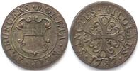 Schweiz - Freiburg FREIBURG Vierer 1787 Billon ERHALTUNG! -