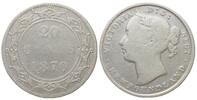 Neufundland NEUFUNDLAND 20 Cents 1870 VICTORIA Silber SELTENES JAHR! -