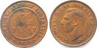 Australien AUSTRALIA 1/2 Penny 1939 GEORGE VI Bronze ERHALTUNG! -