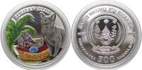 Ruanda 2011 RUANDA 500 Francs 2011 Katzen RUSSIAN BLUE Silber, Farbe PP 99,99 EUR69,99 EUR  zzgl. 6,50 EUR Versand