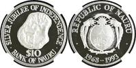Nauru S$10 1993 NAURU 10 Dollars 1993 25 JAHRE UNABH&Auml;NGIGKEIT Silber RRR... 699,99 EUR kostenloser Versand