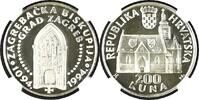 CROATIA 200K KROATIEN 200 Kuna 1994, ST. MARK'S CHURCH, Silber WELTBESTE ERHALTUNG! NGC PF 69 U