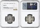 G.BRITAIN 1S GROSSBRITANNIEN Shilling 1745 LIMA, GEORGE II. Silber ERHALTUNG! NGC AU 53