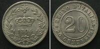 Italien ITALIEN 20 Centesimi 1894 KB, Ku-Ni PRÄGEFRISCH!!! -