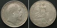 England 2 Shillings GROSSBRITANNIEN Florin 1910 EDWARD VII. Silber ERHALTUNG! -