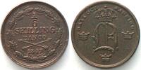 Schweden SCHWEDEN 1/6 Skilling Banco 1847, OSCAR I. Kupfer ERHALTUNG! -