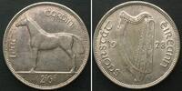 Irland IRLAND 1/2 Crown 1928 PFERD Silber ERHALTUNG! -