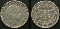 Schweden SCHWEDEN 10 Öre 1857 ST, OSCAR I. Silber -