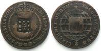 Brasilien BRASILIEN 20 Reis (1809) Gegenstempel auf 10 Reis 1778 MARIA & PEDRO Kupfer -