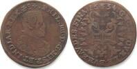Belgien - Antwerpen SPANISCHE NL - BRUSSEL Rekeningpenning 1654, Rekenkamer, PHILIPS IV koper Zf.+ -