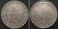Türkei TÜRKEI 20 Kurush AH 1277//8 (1868) ABDÜLAZIZ I Silber ERHALTUNG! -