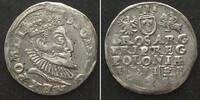 Polen POLEN 3 Gröscher (Trojak) 1596 IF HR Poznan SIGISMUND III. Silber ERHALTUNG! -