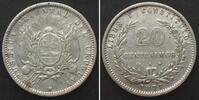 Uruguay URUGUAY 20 Centesimos 1877 A, Silber -