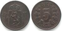 Norwegen NORWEGEN 5 Ore 1896 OSCAR II. Bronze ERHALTUNG! -
