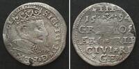 Riga RIGA 3 Gröscher 1594 GE, SIGISMUND III. v. POLEN Silber -