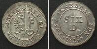 Schweiz - Genf GENEVE / GENF 6 Deniers 1819 Billon ERHALTUNG!!! -