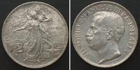Italien ITALIEN 2 Lire 1911 VITTORIO EMANUELE III. Silber ERHALTUNG! -
