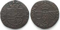 Belgien - Tournai SPANISCHE NL - TOURNAI Liard 1610 ALBERT & ISABELLA Kupfer SELTEN! -