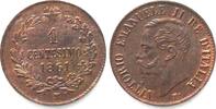 Italien ITALIEN 1 Centesimo 1861 M über W, VITTORIO EMANUELE II. Kupfer ERHALTUNG!!! -