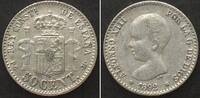  1892 Spanien SPANIEN 50 Centimos 1892(92) ALFONSO XIII. Silber ERHALTUNG! vz+