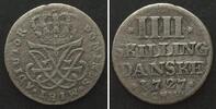 Dänemark DÄNEMARK 4 Skilling 1727 FREDERIK IV. Silber -