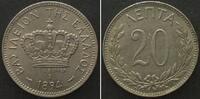 1894 GRIECHENLAND 20 Lepta 1895 A, GEORG I. Ku-Ni ERHALTUNG!!! unz
