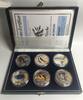 Nordkorea NORDKOREA Komplettsatz 6 x 500 Won 1996, ZIERFISCHE, Silber 6 x 1 oz FARBE -