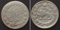 Iran IRAN 500 Dinars AH 1318 (1901) MUZAFFAR AL-DIN SHAH Silber SELTEN! -
