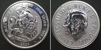 England GROSSBRITANNIEN 5 Pounds 2023 Bull of Clarence TUDOR BEASTS 2 oz Silber -