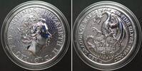 England GROSSBRITANNIEN 5 Pounds 2017 Red Dragon of Wales QUEEN'S BEASTS 2 oz Silber -