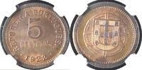 PORTUGAL 5C PORTUGAL. 5 Centavos 1922, bronze, KEY DATE! RRR! -