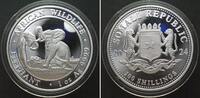 Somalia SOMALIA 100 Shillings 2024 Elefant AFRIKANISCHE TIERWELT Silber 1 Unze -