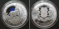 Somalia SOMALIA 100 Shillings 2022 Leopard AFRIKANISCHE TIERWELT Silber 1 Unze -