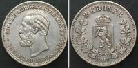 Norwegen NORWEGEN 2 Kroner 1878 OSCAR II. Silber ERHALTUNG! -