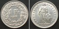 Schweiz EIDGENOSSENSCHAFT 1 Franken 1911 Silber PRÄGEFRISCH! -