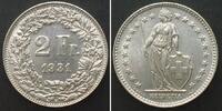 Schweiz EIDGENOSSENSCHAFT 2 Franken 1931 Silber PRÄGEFRISCH! -
