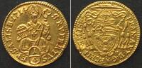 Salzburg, Erzbistum SALZBURG 1/4 Dukat 1714, FRANZ ANTON v. HARRACH, Gold ERHALTUNG!!! -