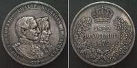 Sachsen Vereinsdoppeltaler SACHSEN Doppeltaler 1872 B, GOLDENE HOCHZEIT, JOHANN I. Silber ERHALTUNG! -
