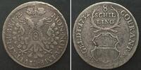 Lübeck, Stadt LÜBECK Stadt. 8 Schilling 1732 Silber -
