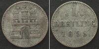 Hamburg HAMBURG 1 Dreiling 1855 Billon -