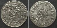 Salzburg, Erzbistum SALZBURG 1 Kreuzer 1698 JOHANN ERNST v. THUN u. HOHENSTEIN Silber ERHALTUNG! -