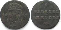 Würzburg, Grossherzogtum WÜRZBURG Grossherzogtum 1/4 Kreuzer 1811 FERDINAND von ÖSTERREICH Kupfer -