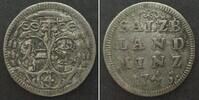 Salzburg, Erzbistum SALZBURG Batzen 1745, JAKOB ERNST v. LIECHTENSTEIN, Silber -