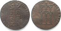 Spanien SPANIEN - SEGOVIA 4 Maravedis 1843 Proclamacion ISABEL II. Kupfer SELTEN! -