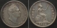 England GROSSBRITANNIEN 4 Pence (Groat) 1836 WILLIAM IV. Silber ERHALTUNG! -